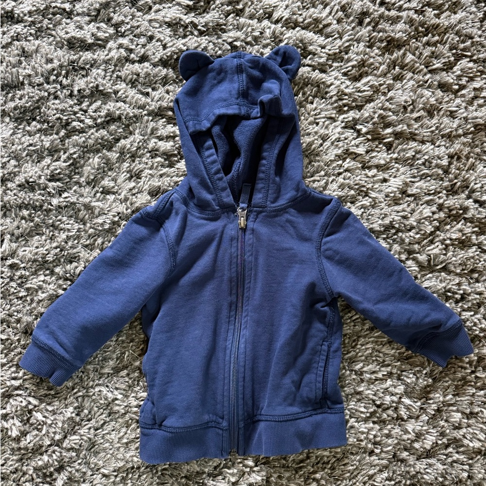 Hanna Andersson Navy Hoodie with Bear Ears